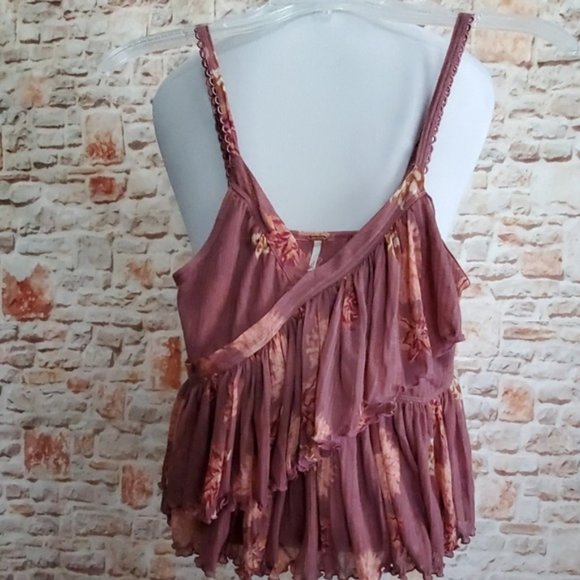 New Free People Melbourne Ruffle Ribbed Tank - Picture 2 of 6